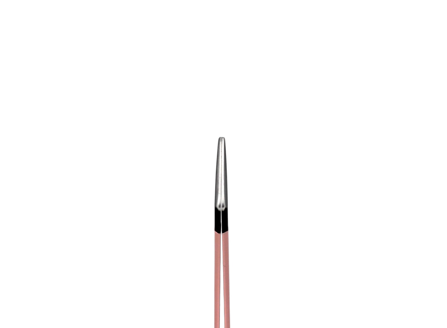 Close up of Lashpop lash applicator tweezers, highlighting the precision pointed stainless steel tip.