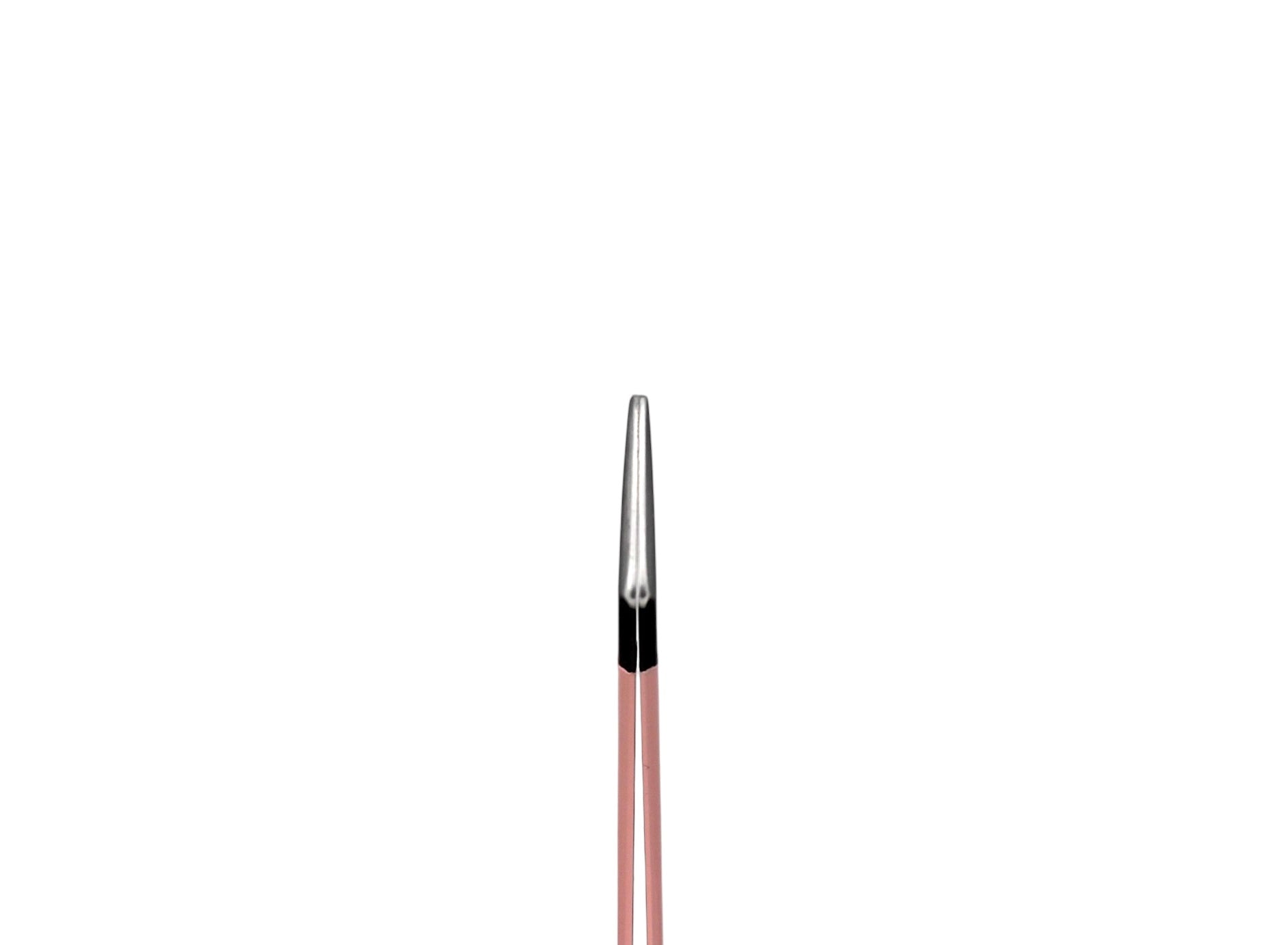 Close up of Lashpop lash applicator tweezers, highlighting the precision pointed stainless steel tip.
